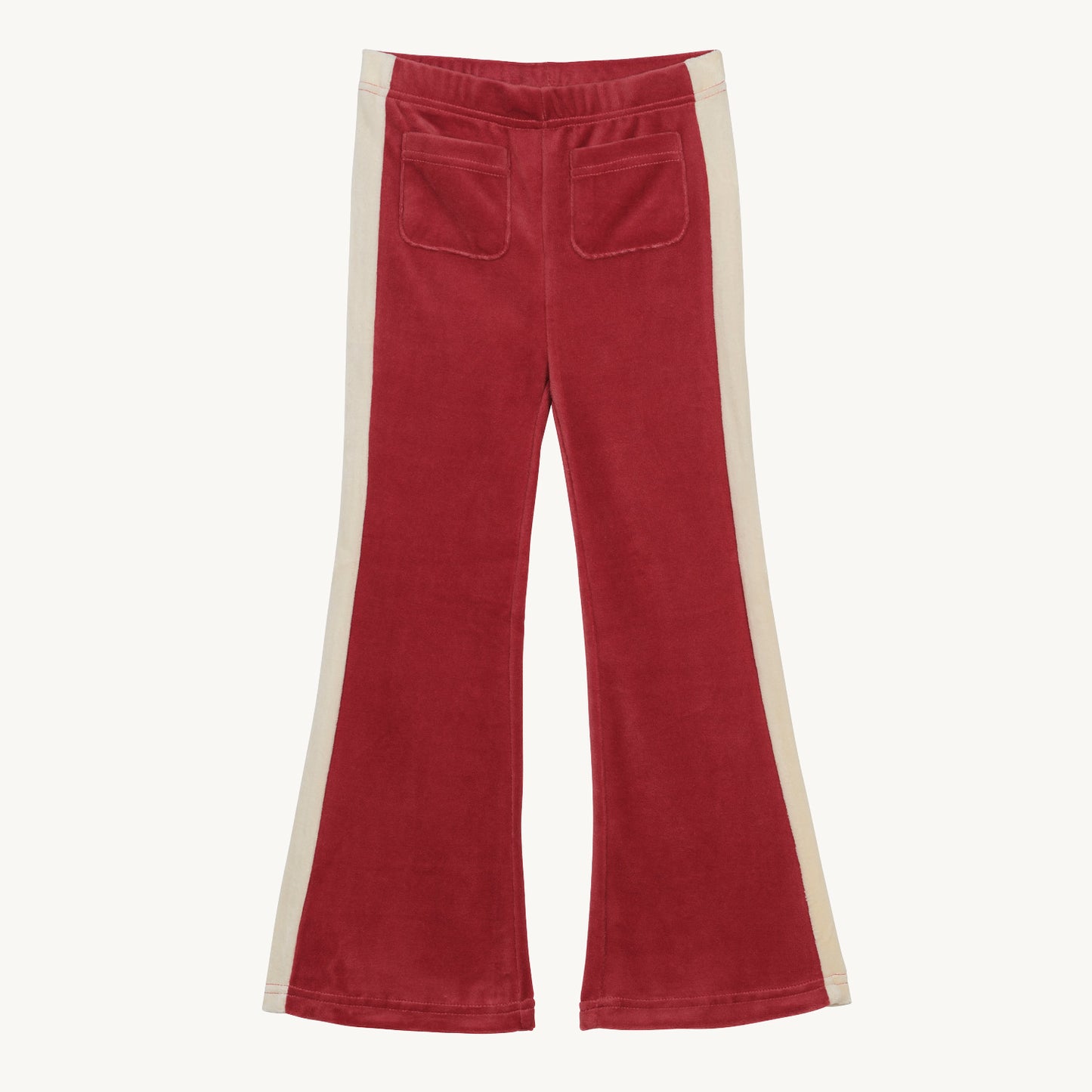 Velour Flares - Rose Brown Stripe