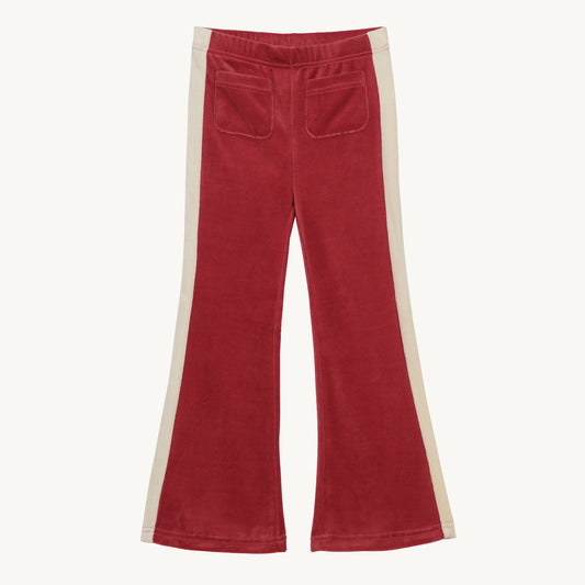 Velour Flares - Rose Brown Stripe