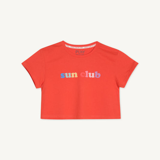 Sunclub Crop Tee - Red