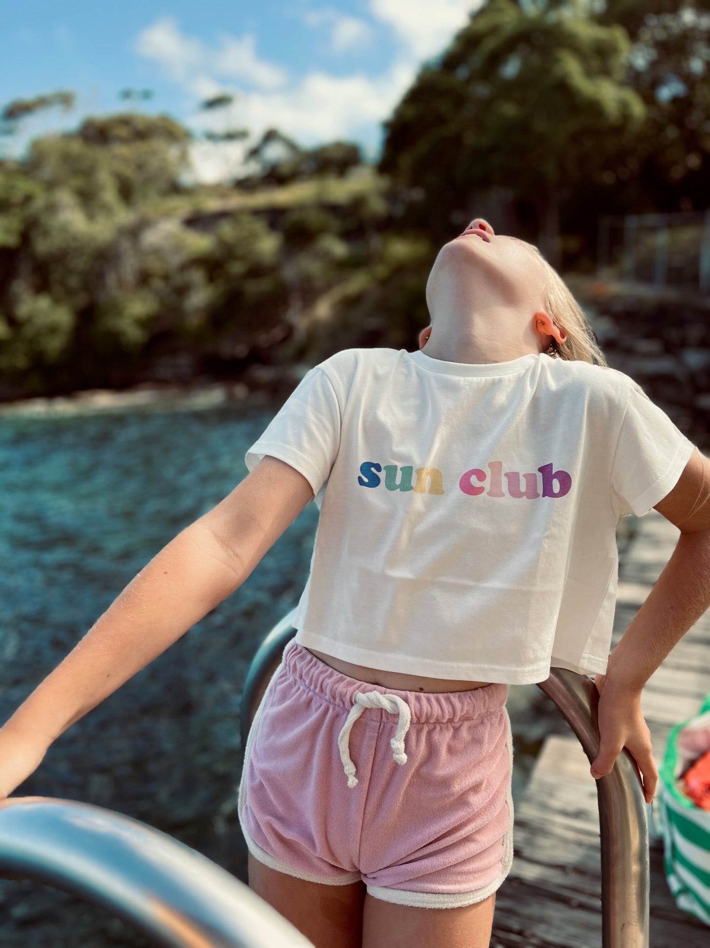 Sunclub Crop Tee - White