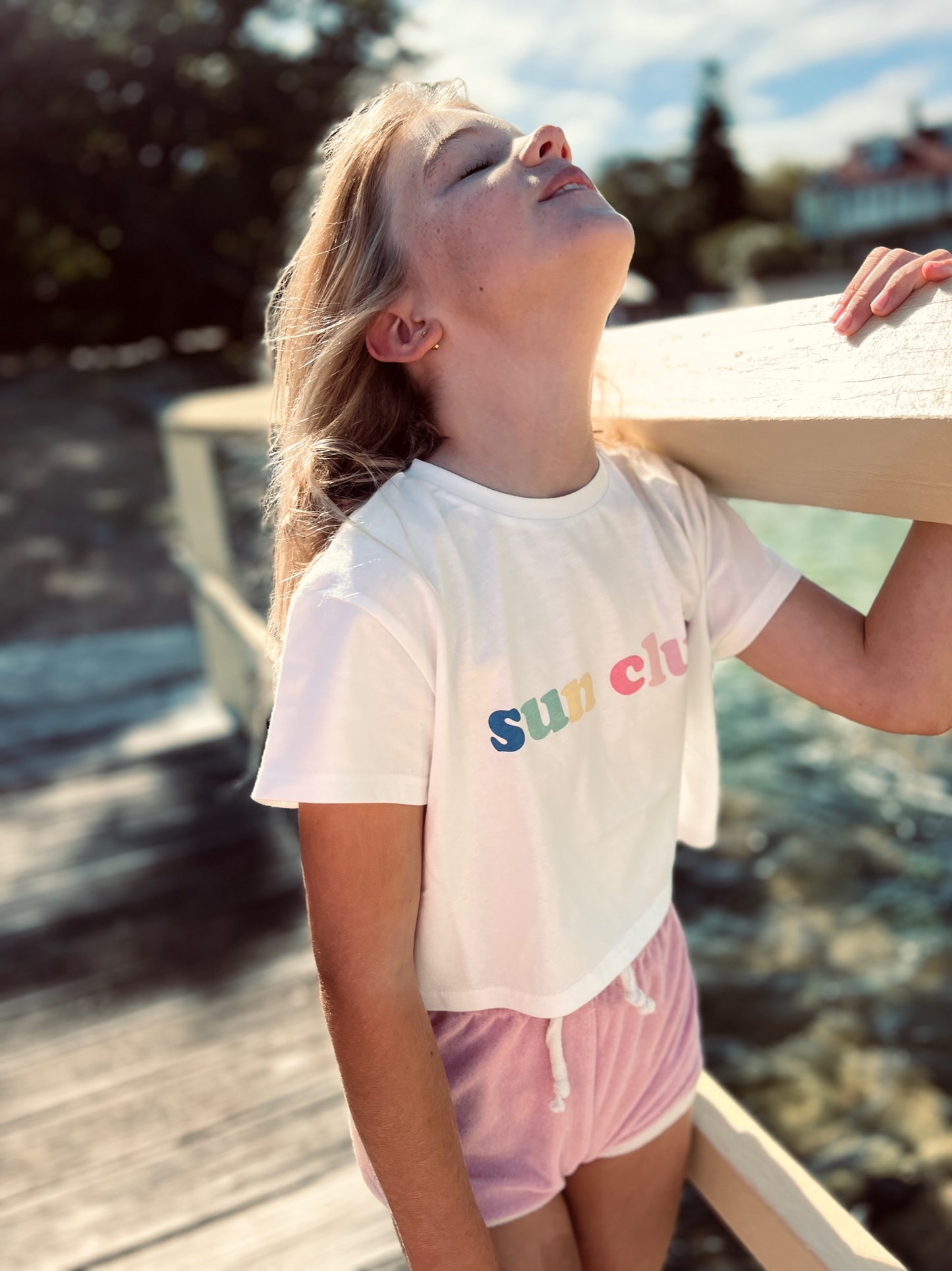 Sunclub Crop Tee - White