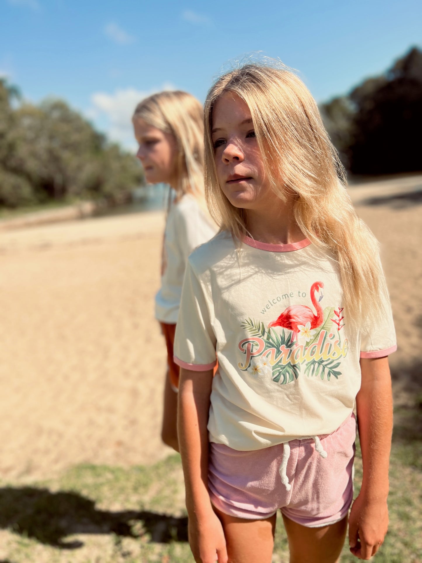 Flamingo Ringer Tee
