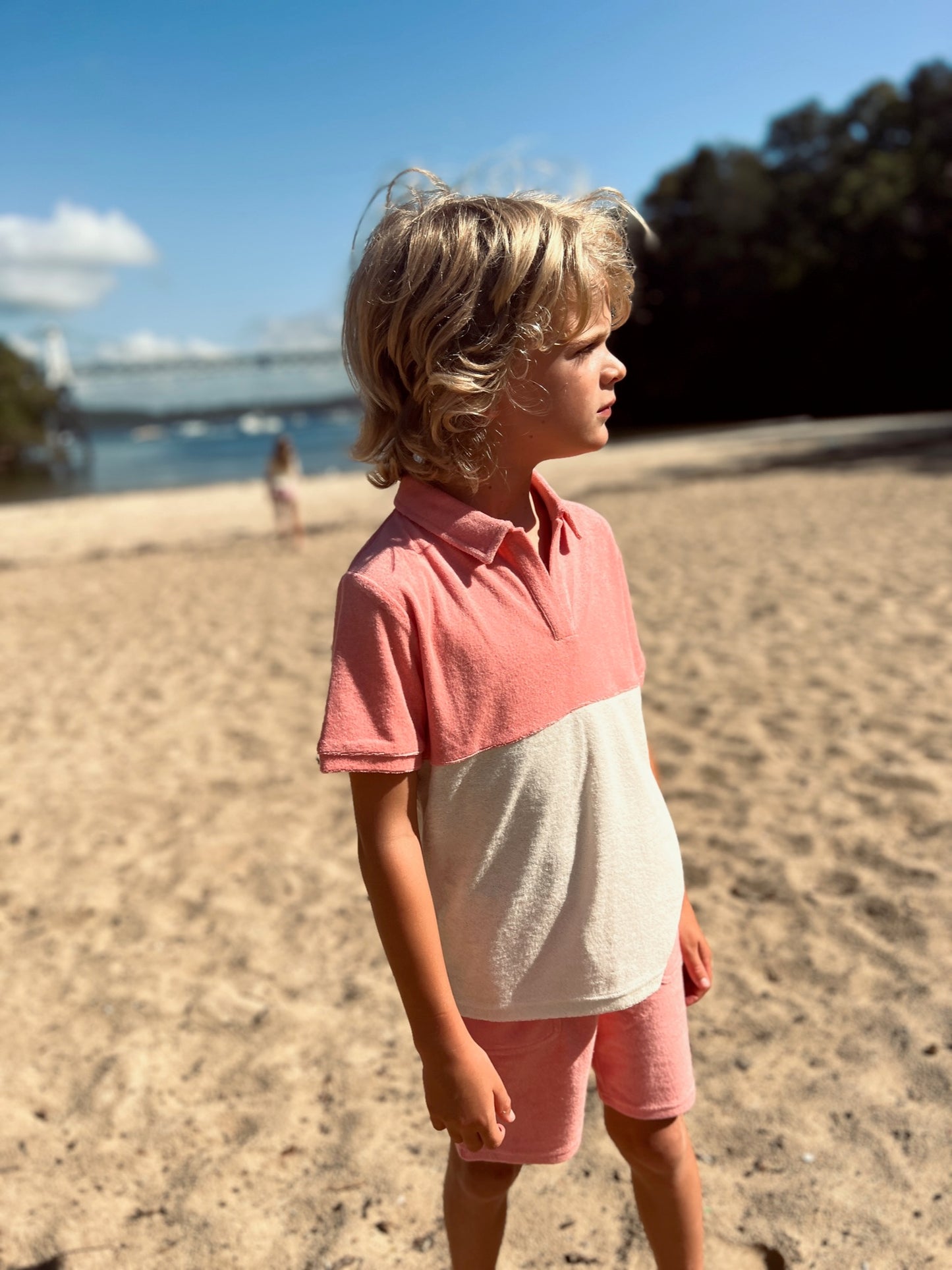 Terry Long Shorts - Peach
