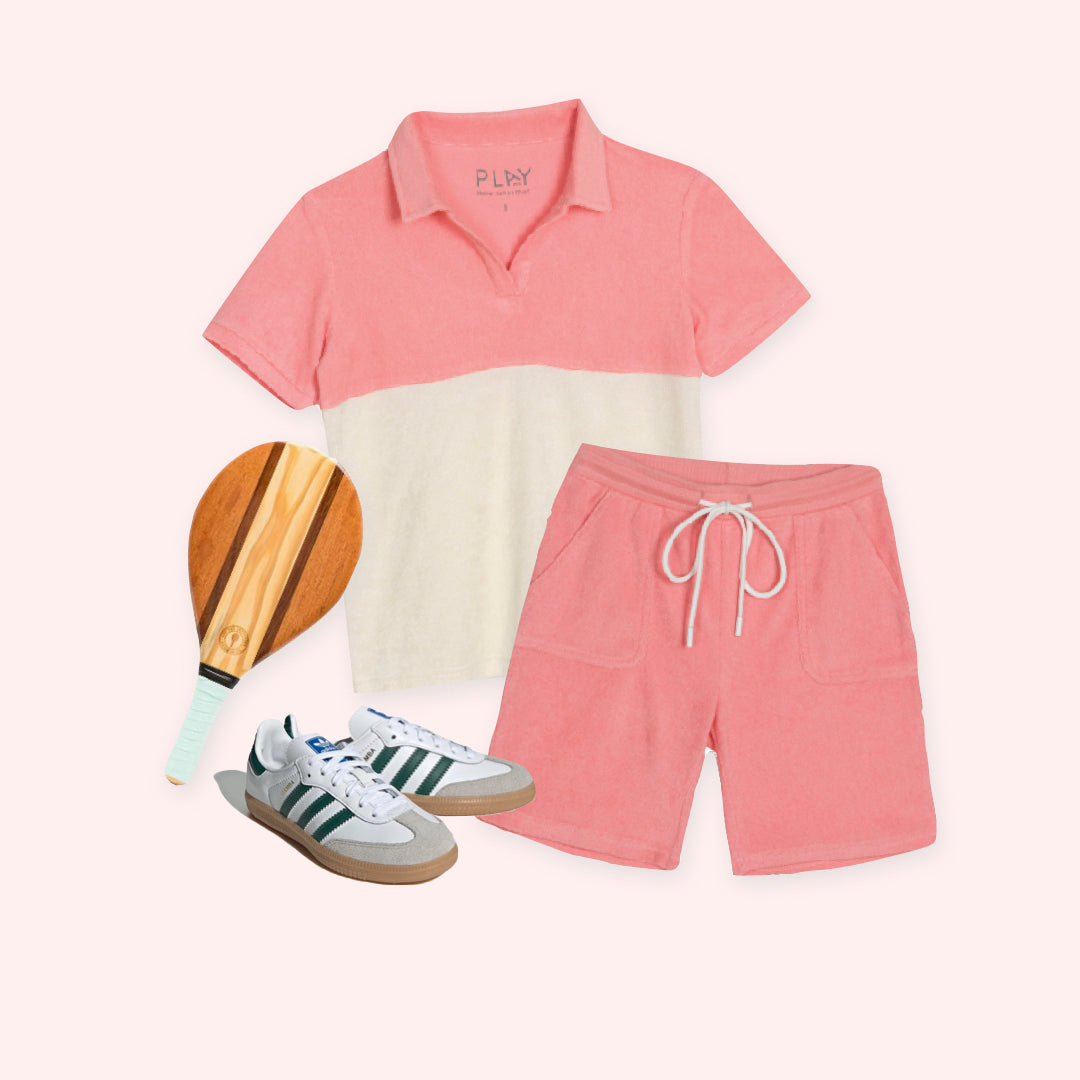 Terry Long Shorts - Peach