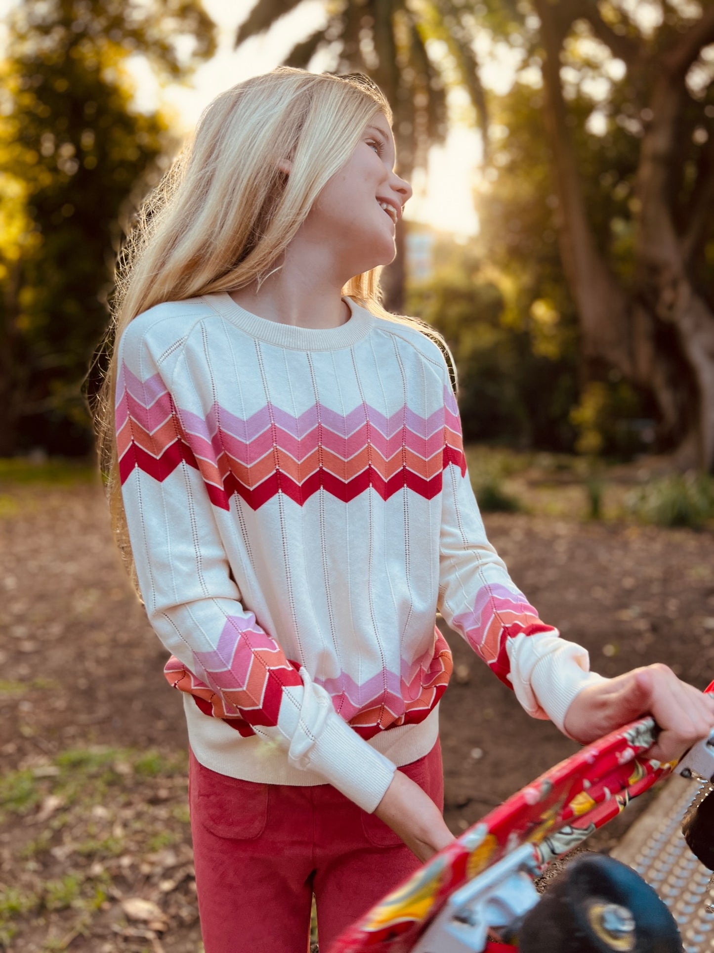Chevron Knit - Cream