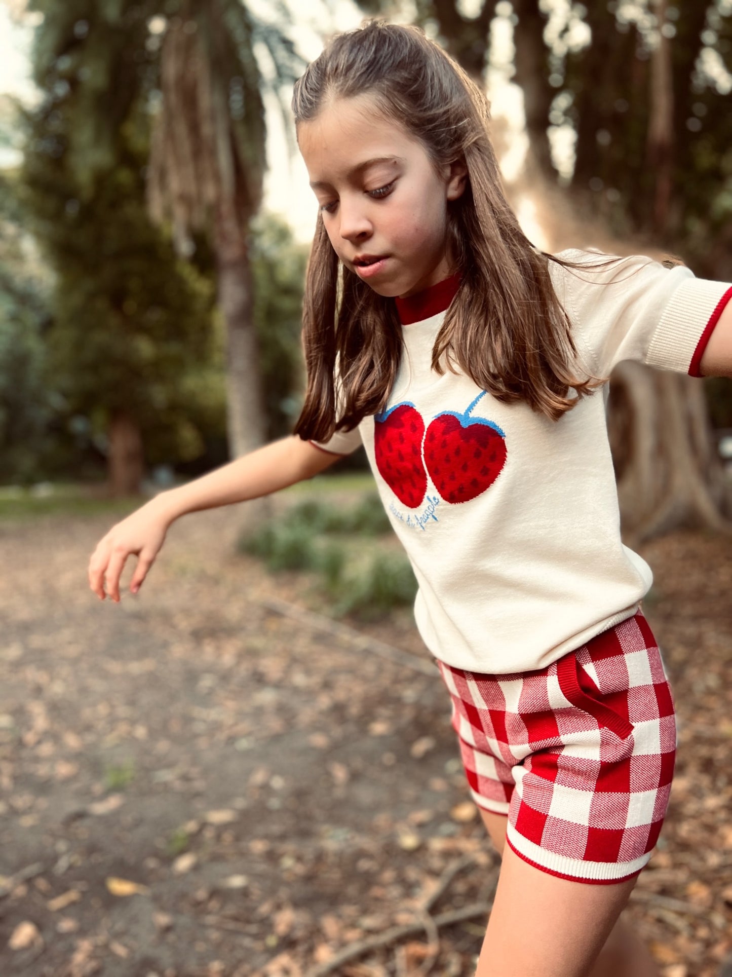 Strawberry Knit Top