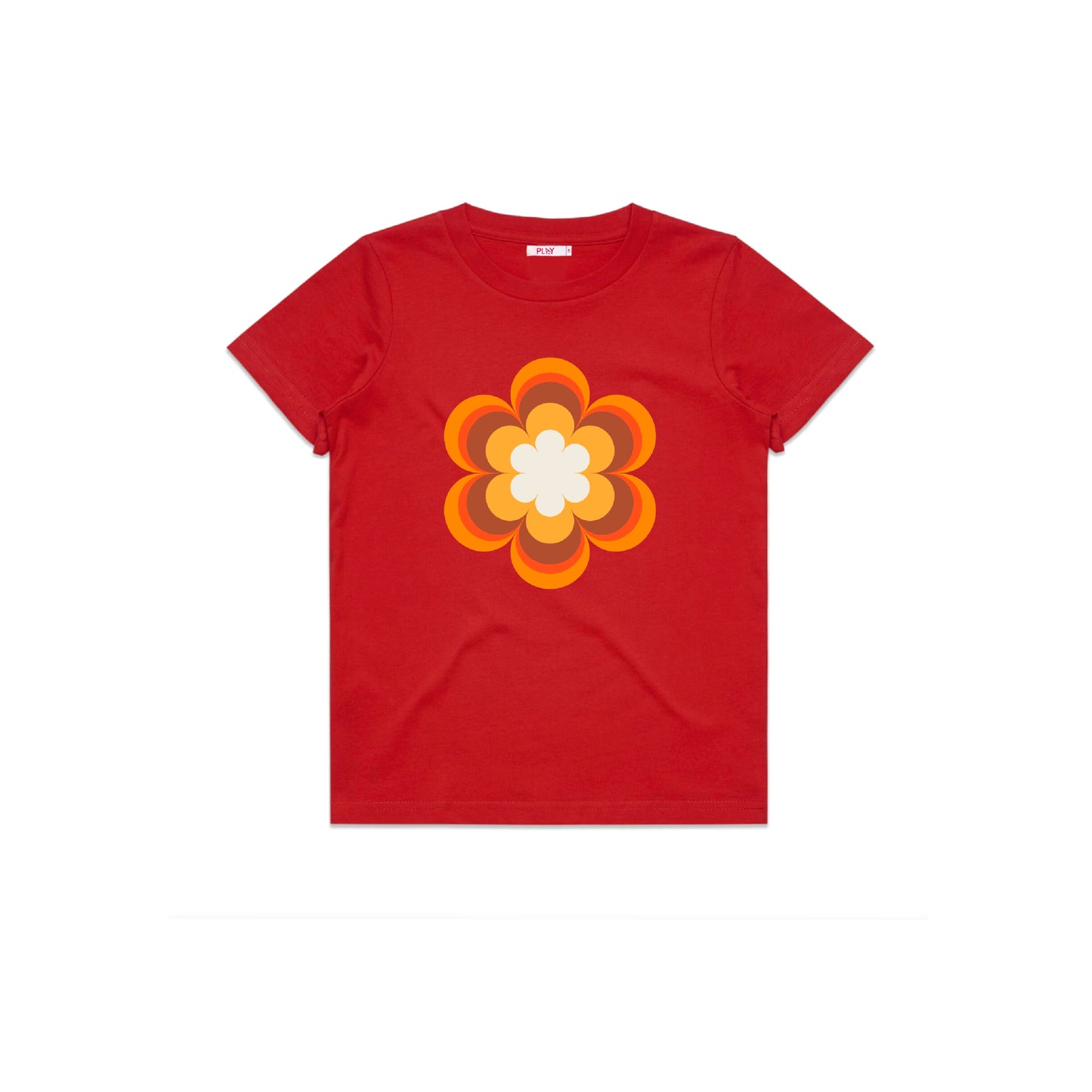 FLOWER POWER TEE - RED - PLAYetc