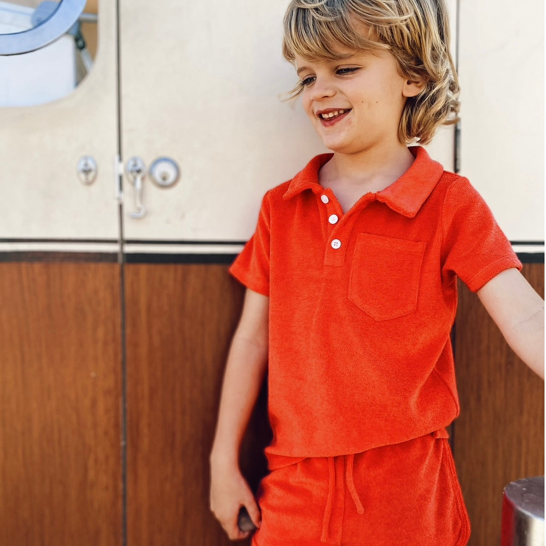 TERRY FUN POLO - RED