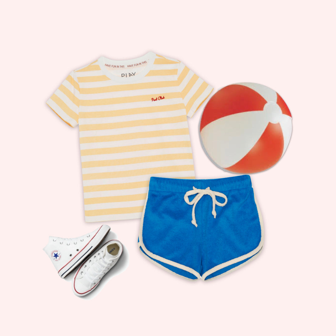 Pool Club - Yellow & White Stripe