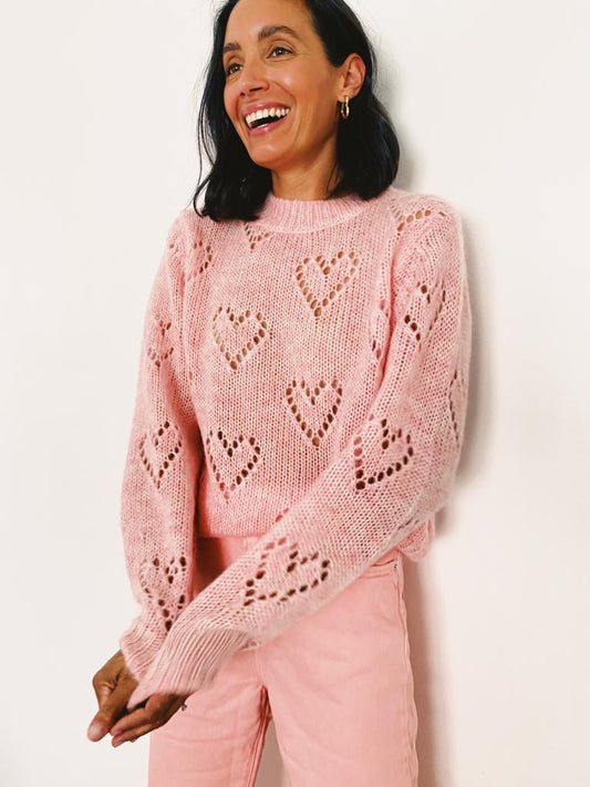 HEART TO HEART KNIT - PINK - PLAYetc