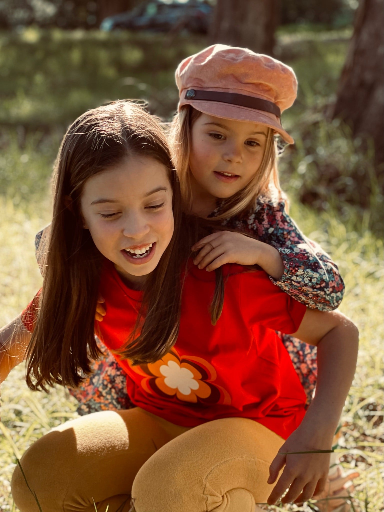 FLOWER POWER TEE - RED - PLAYetc