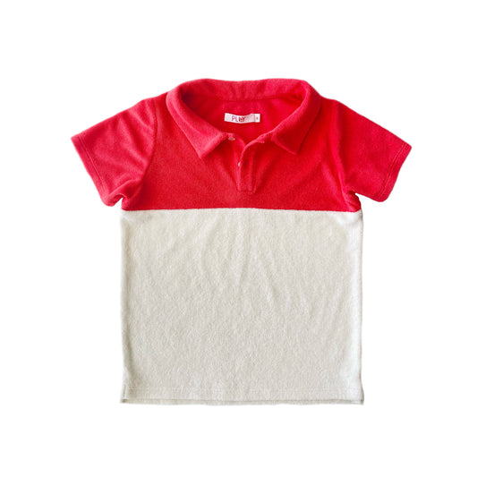 TERRY FUN POLO - RED/CREAM - PLAYetc