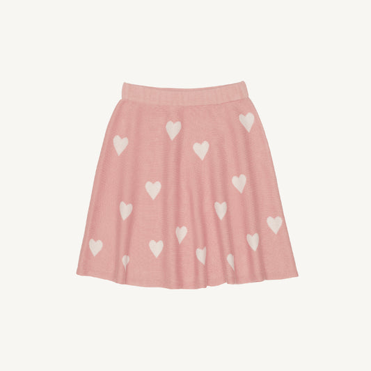 Heart U Knit Skirt - Pink