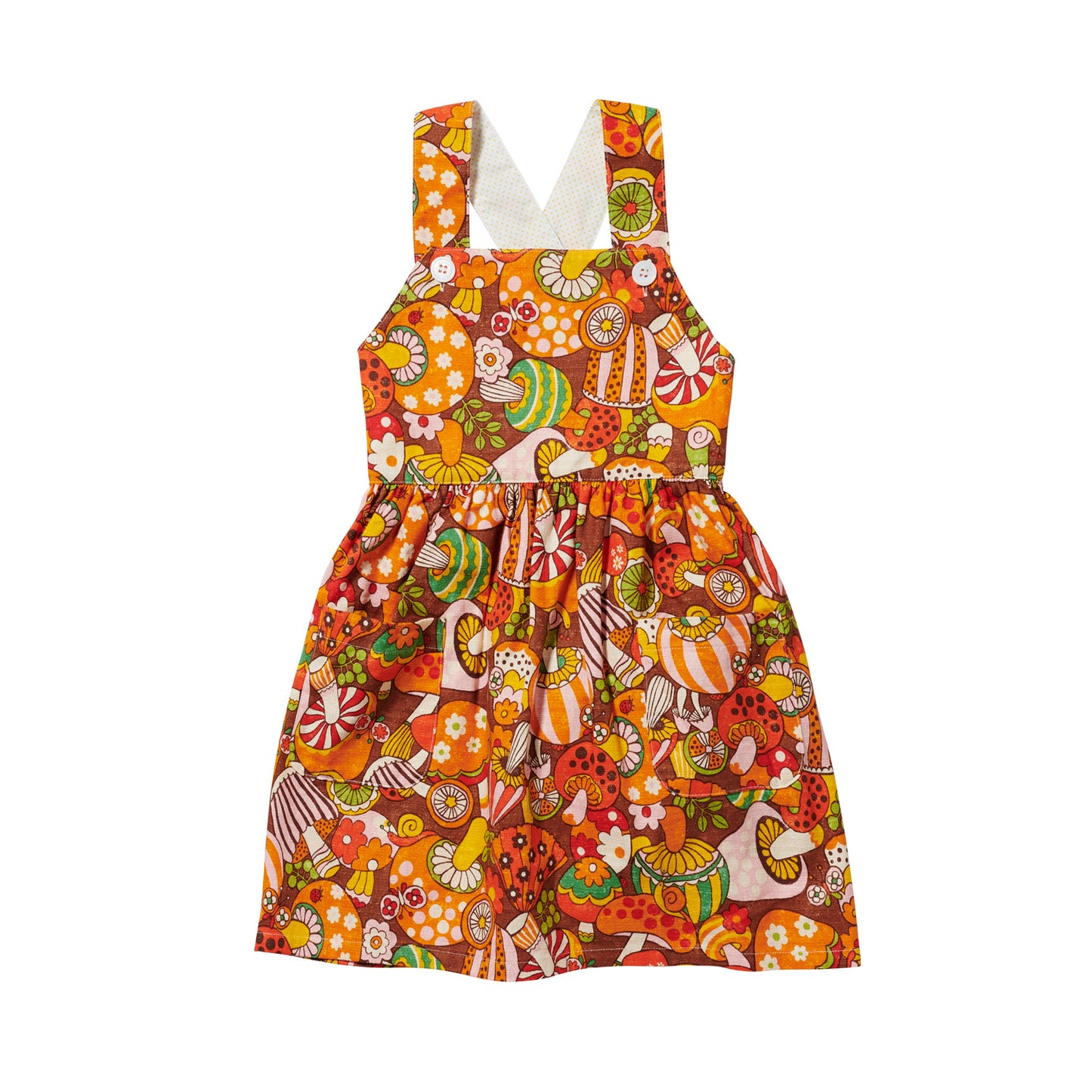 MARGUERITE DRESS – MUSHROOM FLORAL - PLAYetc