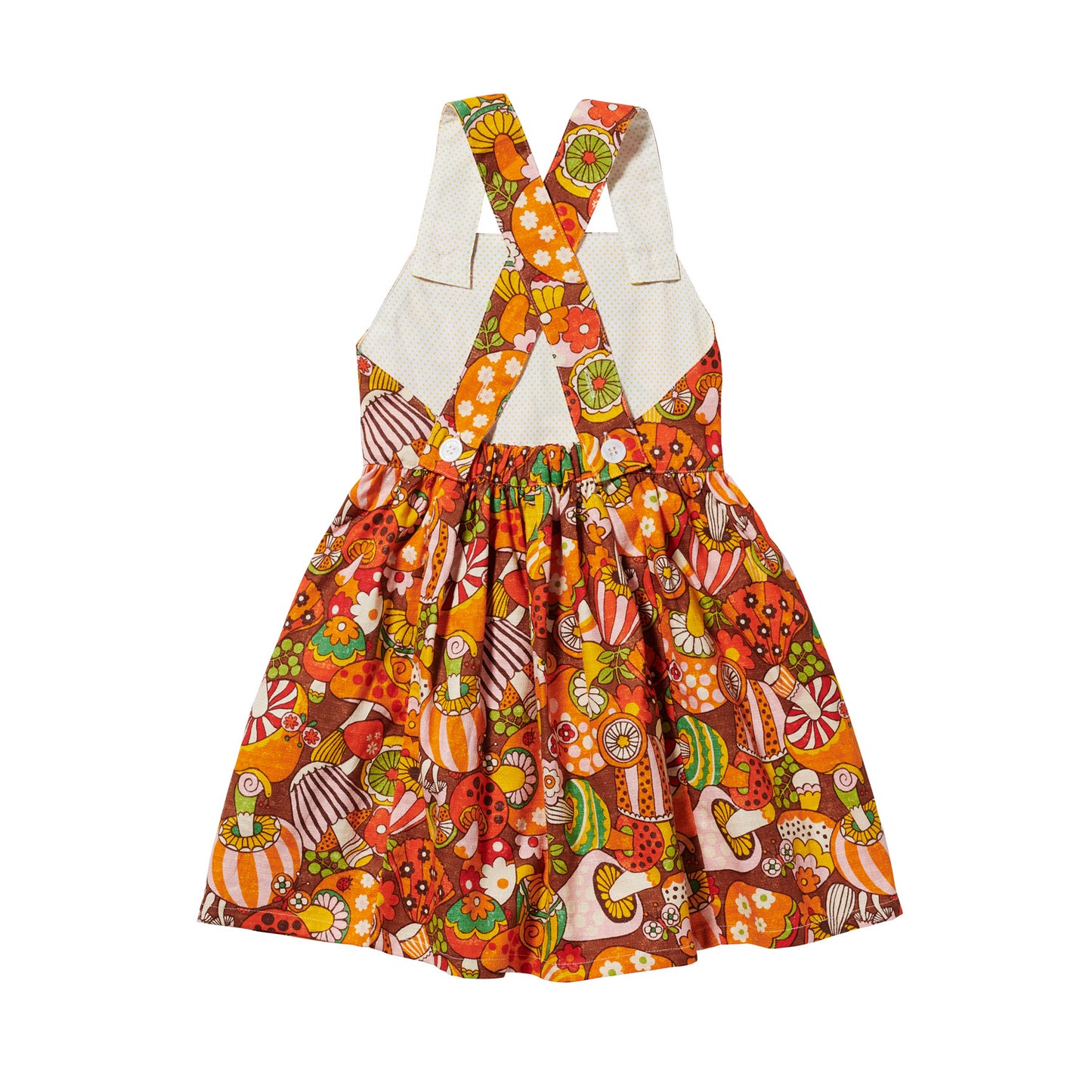 MARGUERITE DRESS – MUSHROOM FLORAL - PLAYetc