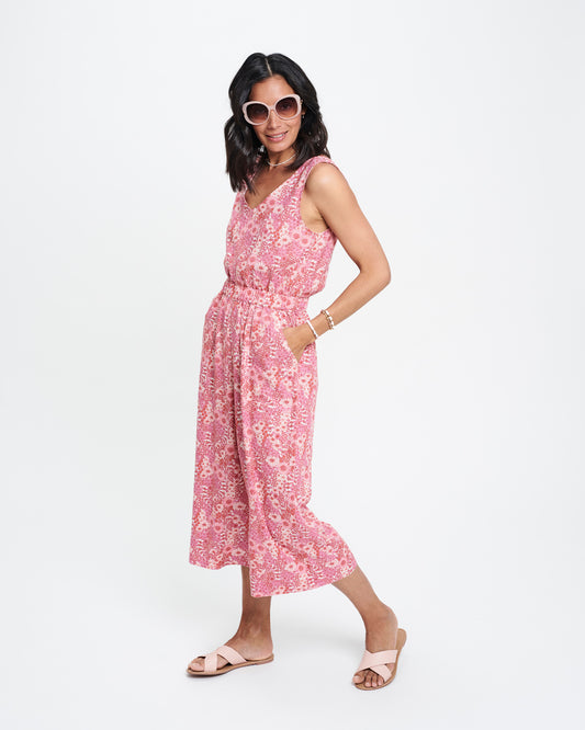 RIZZO JUMPSUIT - PINK FLORAL - PLAYetc